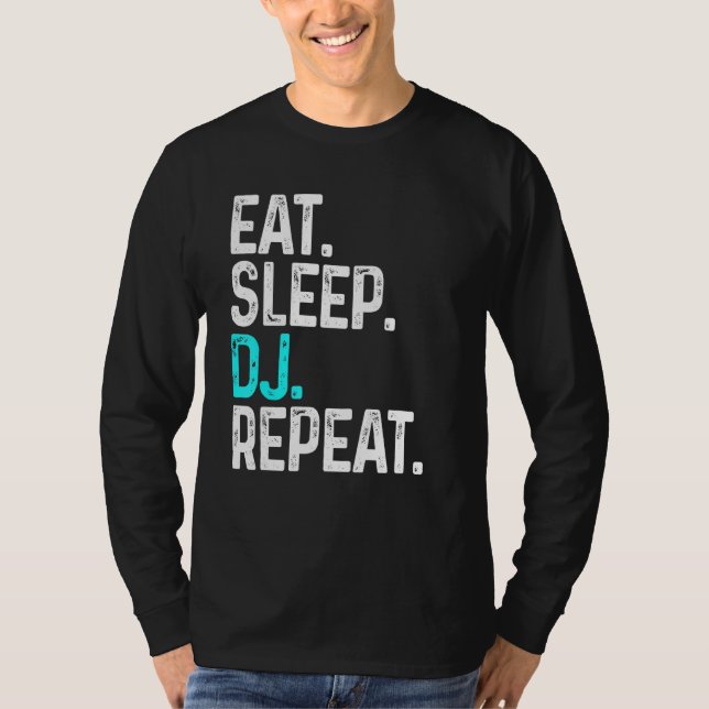Camiseta Coma Dj Repetir Jockey De Disco Para Dj (Frente)