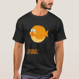 Camiseta Coma, Dorme, Expanda, Repita Peixe-Sopro