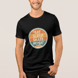 Camiseta Coma Dorme Patina Repete Skateboard Retro