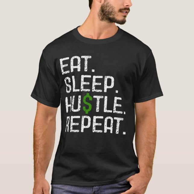 Camiseta Coma Dorme Trabalhe Duro Repita (Frente)