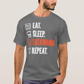 CAMISETA COMA DORMINDO TAEKWANDO REPEAT DESIGN PARA TAEKWAN