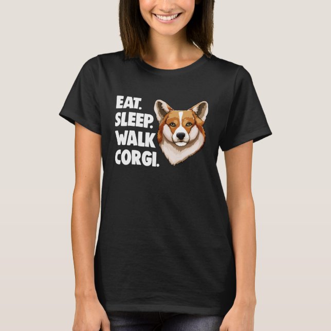 Camiseta Coma Dormindo Walk Corgi Corgi Love (Frente)