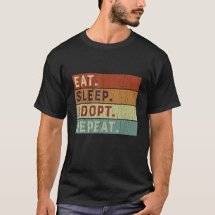 Camiseta Coma Dormir Adotar Repetir - Resgate de Animais Fo