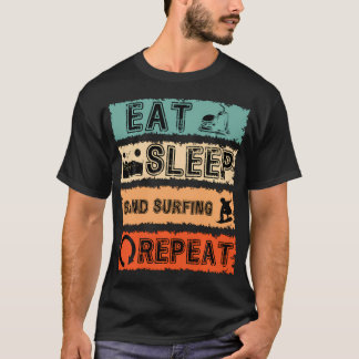Camiseta Coma Dormir Areia Surfe Ciclo Repita Esportes