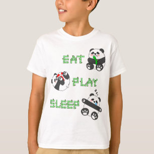 Camiseta Coma Dormir Bela Bebê Panda Confortável