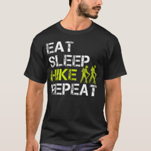 Camiseta Coma Dormir Caminhar Repetir Divertido