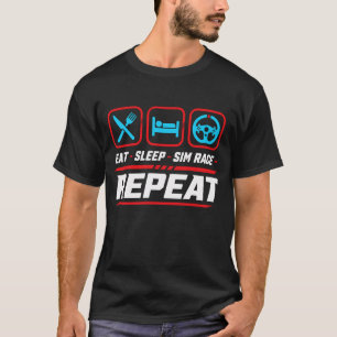 Camiseta Coma dormir corrida sim repetir para fãs de corrid