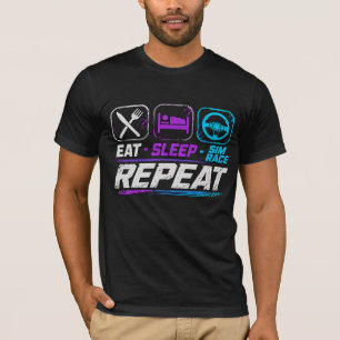 Camiseta Coma dormir corrida sim repetir para fãs de corrid
