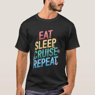 Camiseta Coma Dormir Cruzeiro Repita Casal Família Férias P
