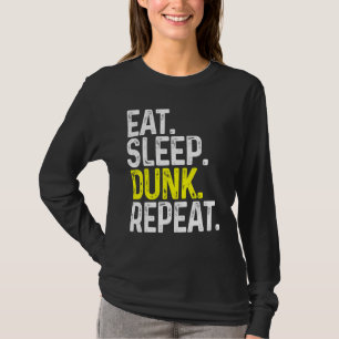 Camiseta Coma Dormir Dunk Repete Bola Engraçada