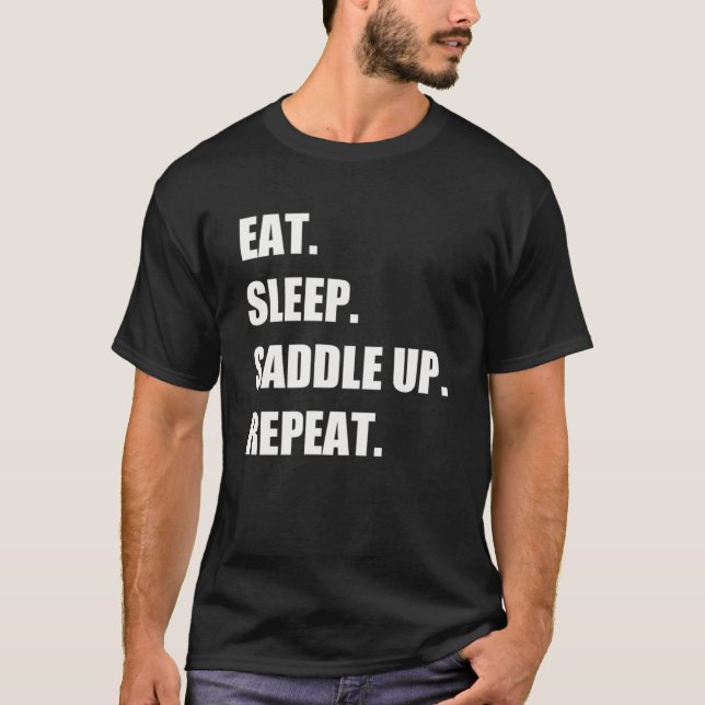 Camiseta Coma Dormir Encoste Repetir Equestria Andando Cava (Frente)