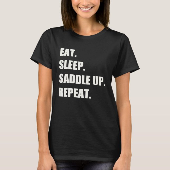 Camiseta Coma Dormir Encoste Repetir Equestria Andando Cava (Frente)