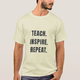 Camiseta Coma Dormir Ensinar Matemática Repetir Desenho Eng