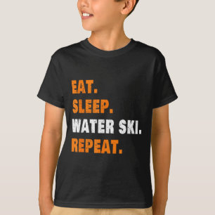 Camiseta Coma dormir esqui aquático repita