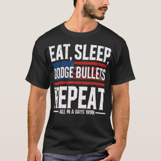 Camiseta Coma Dormir Esquivar Balas Repita Polícia Militar 