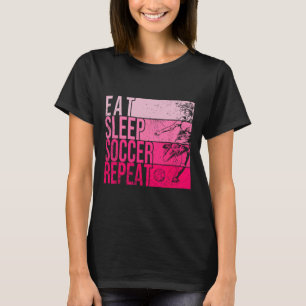 Camiseta Coma Dormir Futebol Repetir Divertido Pé de Campo