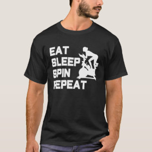Camiseta Coma Dormir Girar Repetir Ciclismo Indoor Ginásio