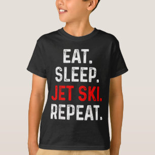 Camiseta Coma dormir jet ski repetir esportes aquáticos lag