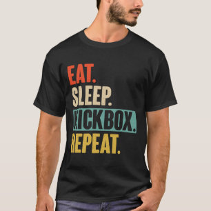 Camiseta Coma Dormir Kickbox Repetir - Kickboxin Vintage Re