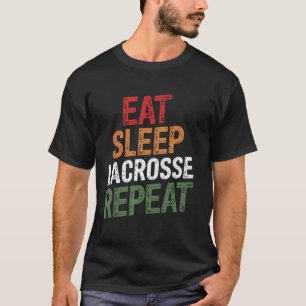 Camiseta Coma Dormir Lacrosse Repetir Equipe Desportiva Div