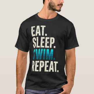 Camiseta Coma Dormir Nadar Repetir Nadador Natação Atletas