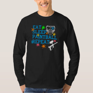 Camiseta Coma Dormir Paintball Repetir Paintballer Arma de