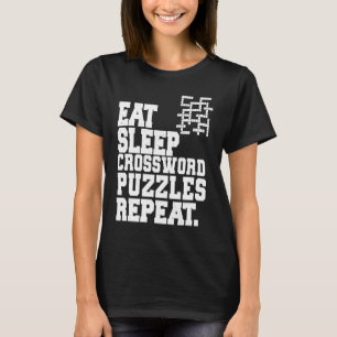 Camiseta Coma Dormir Palavras Cruzadas Repetir Palavras Cru