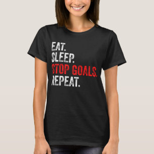 Camiseta Coma Dormir Parar Metas Repetir - Goleiro