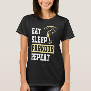 Camiseta Coma Dormir Parkour Repita Corrida Livre Parkour