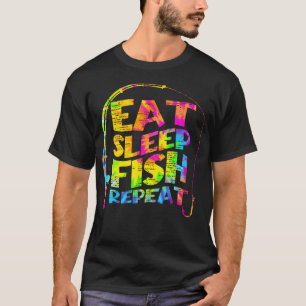 Camiseta Coma Dormir Pescado Repita Pai Pescador Papai
