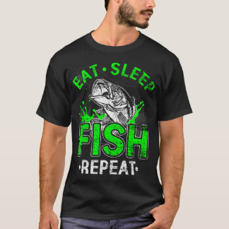 Camiseta Coma Dormir Pescar Repetir