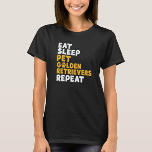 Camiseta Coma Dormir Pet Golden Retriever Repita Golden Ret