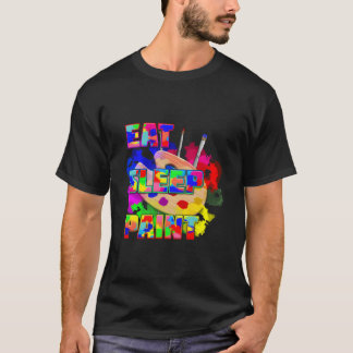 Camiseta Coma Dormir Pintar Repita
