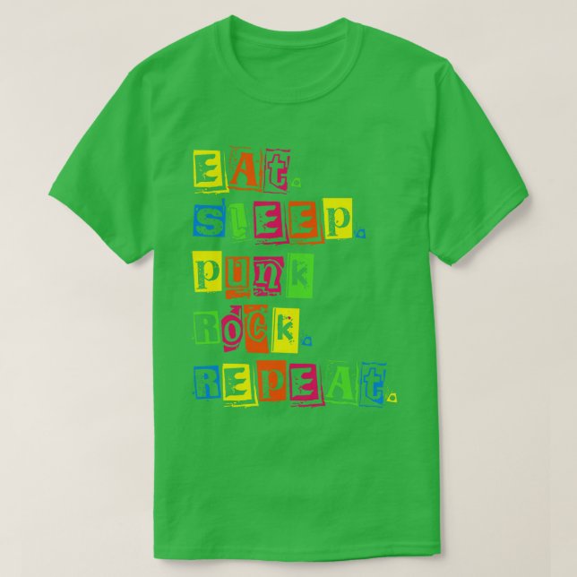 Camiseta Coma Dormir Punkrock Repetir (Frente do Design)