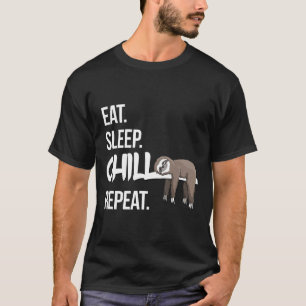 Camiseta Coma Dormir Repetição da Lama de Refrigeração Preg