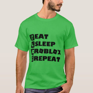 Camiseta Coma Dormir Roblo Repita Roblo Design Divertido de