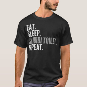 Camiseta Coma Dormir Skibidi Toilet Repetir