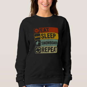 Camiseta Coma Dormir Snowboard Repetir Retro 60s 70s Snowbo