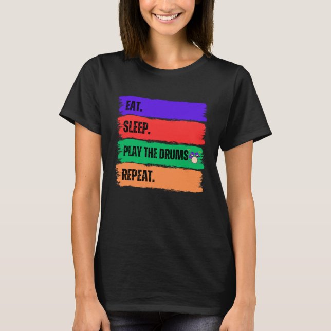 CAMISETA COMA DORMIR TOQUE AS DROGAS REPETIDAS (Frente)