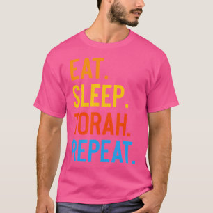 Camiseta Coma Dormir Torah Repete Shavuot Jewish Summer Cam