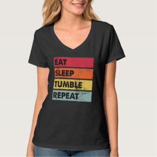 Camiseta Coma Dormir Tumble Repete Tumbling Gymnast Girls W