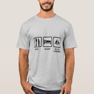 CAMISETA COMA DORMIR VÁ PARA LOURDES