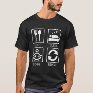 Camiseta Coma Dormir Yoga Repita  Yoga Meditação