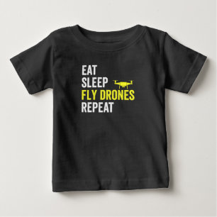 Camiseta Coma Drones com mosca do sono Repetir Piloto do Dr