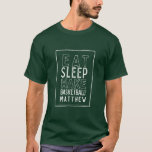 Camiseta Coma, durma, acordar, basquete, mão moderna desenh<br><div class="desc">Coma, durma, acordar, basquete, design de tipografia desenhada à mão. Às vezes, não estou sempre rabugento, estou jogando bola. Perfeito para seu amante esportivo. Excelente aniversário, Dia da Mãe, dia de os pais, Namorados, Natal, ausentes, presente de aposentadoria. Ideal para a sua mãe, mãe, pai, pai, avó, avó, vovô, vovô,...</div>