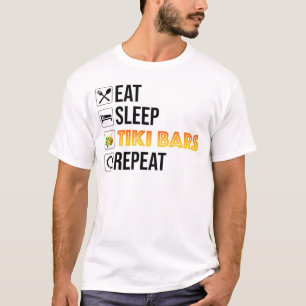 Camiseta Coma. Durma. Bares Tiki. Repita