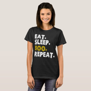 Camiseta Coma Durma Boo Repita - Divertido Halloween 2022