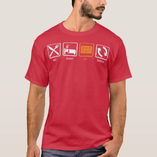Camiseta Coma, durma, DJ, Repita o presente para DJ Disk Jo