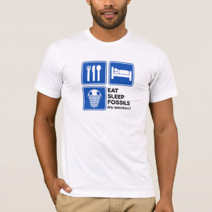 CAMISETA COMA, DURMA, FÓSSEIS