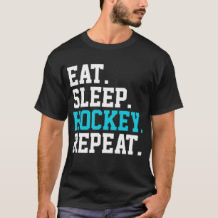 Camiseta Coma Durma Hockey Repita -Amantes do Hockey